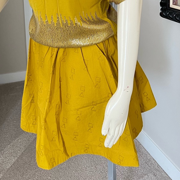 Kate Spade Saturday Mustard Yellow Circle Skirt - Picture 9 of 9